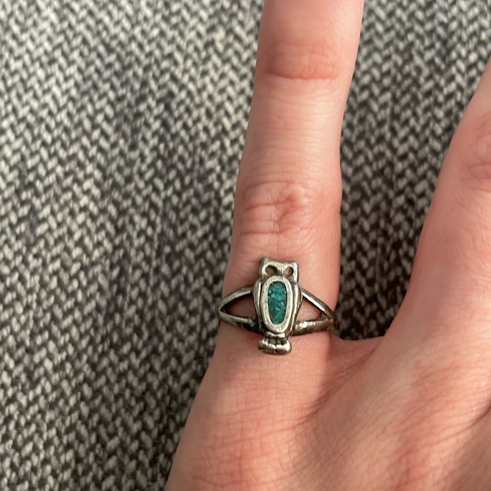 Vintage Owl Pinky Ring